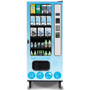 Sani-Center Glass Front PPE Vending Machine with Credit Card Reader