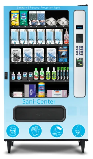 Sani-Center Plus PPE Glass Front Vending Machine With Credit Card Reader